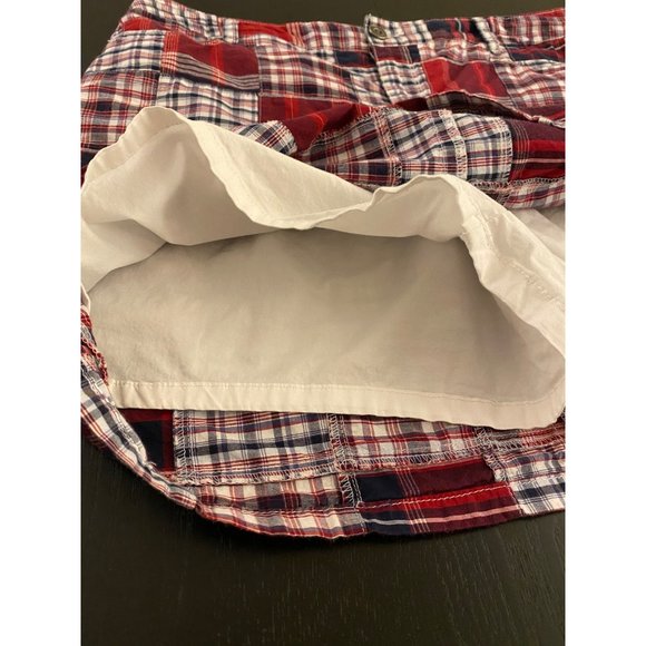Croft & Barrow Classic Skort Womens US 14 Crab Bake Red Patchwork Stretch Preppy - Picture 8 of 16